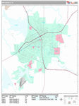 San Angelo Wall Map Premium Style